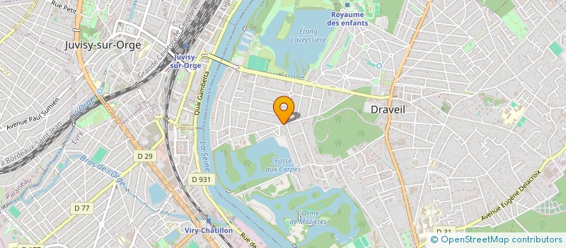 localisation de l'entreprise LA COMPAGNIE DES ARTS AFFRANCHIS à DRAVEIL