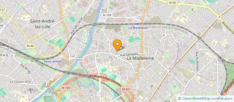 localisation de l'entreprise LA COMPAGNIE DES BALADINS à LA MADELEINE