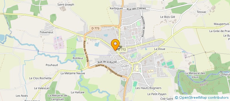 localisation de l'entreprise LA COMPAGNIE DES BOTTES DANS LES NUAGES  GUER