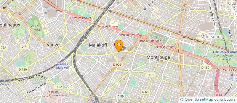 localisation de l'entreprise LA COMPAGNIE DES CARTES CARBURANT à MONTROUGE