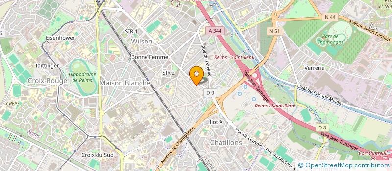 localisation de l'entreprise LA COMPAGNIE DES COULOIRS DU TEMPS CHAMPENOIS  REIMS