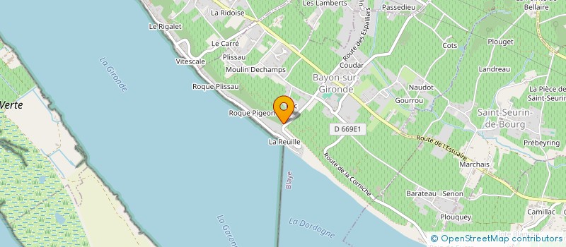 localisation de l'entreprise LA COMPAGNIE DES DEUX RIVES à BAYON-SUR-GIRONDE