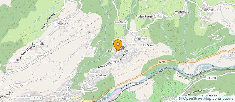 localisation de l'entreprise LA COMPAGNIE DES DINDONS  LA PLAGNE TARENTAISE