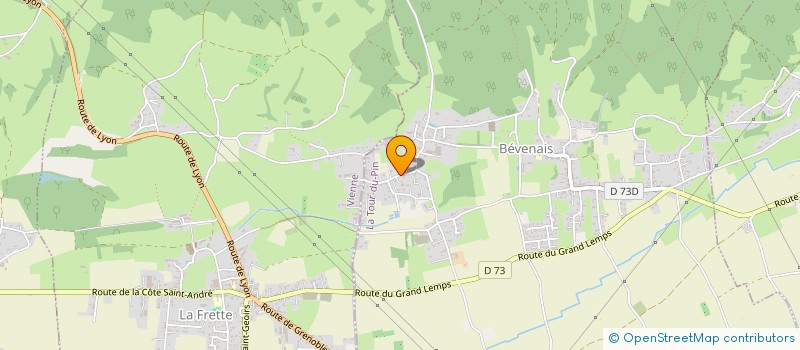 localisation de l'entreprise LA COMPAGNIE DES ELECTRONS LIBRE 38  BEVENAIS