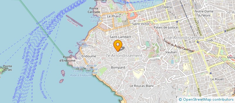 localisation de l'entreprise LA COMPAGNIE DES EMBRUNS à MARSEILLE
