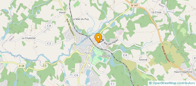 localisation de l'entreprise LA COMPAGNIE DES FLEURS COUPEES EN LIMOUSIN à NIEUL