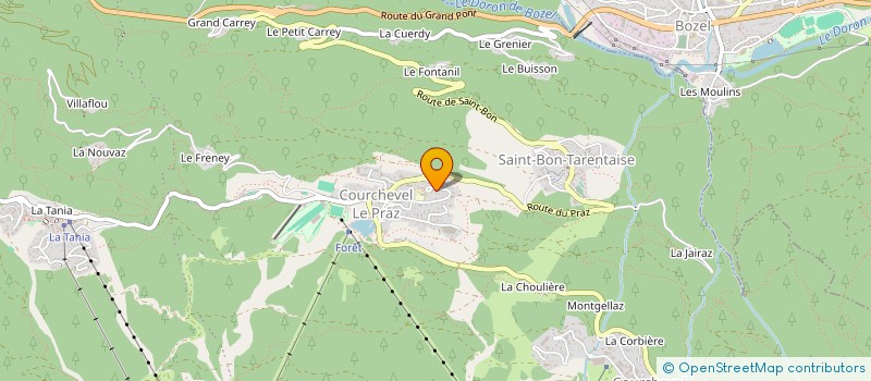localisation de l'entreprise LA COMPAGNIE DES NEIGES à COURCHEVEL