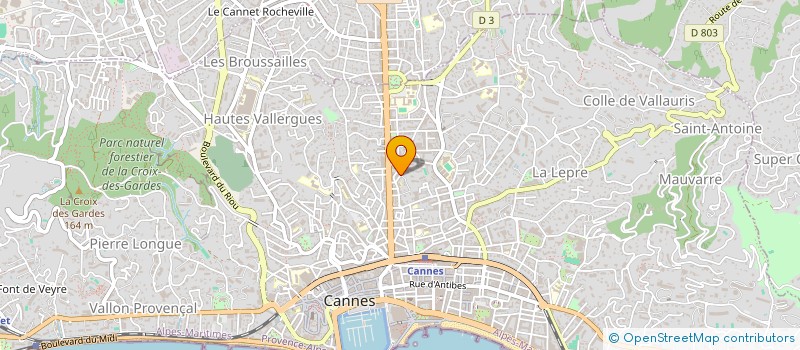 localisation de l'entreprise LA COMPAGNIE DES PAINS CHAUDS à CANNES