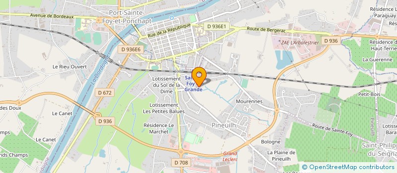 localisation de l'entreprise LA COMPAGNIE DES PRUNEAUX à PINEUILH