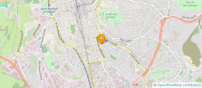 localisation de l'entreprise LA COMPAGNIE DES SINGES EN CAGE  SAINT-ETIENNE