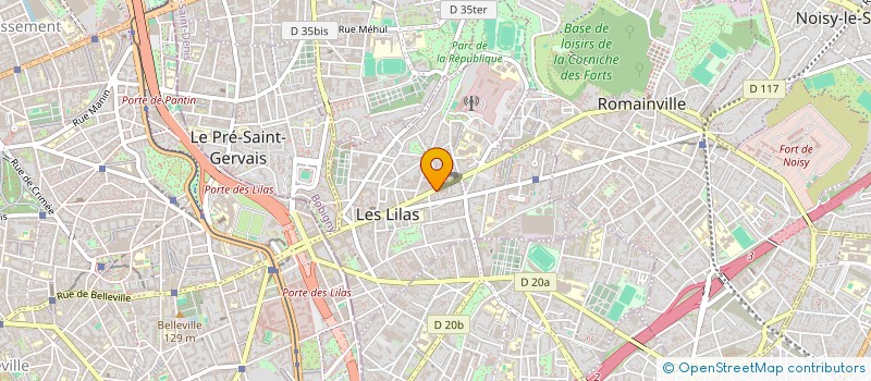 localisation de l'entreprise LA COMPAGNIE DES TRAVAUX à LES LILAS