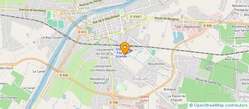 localisation de l'entreprise LA COMPAGNIE DES VERGERS à PINEUILH