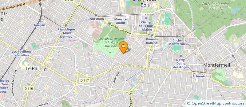 localisation de l'entreprise LA COMPAGNIE DU CHAPEAU MAGIQUE ( CIE DU CHAPEAU MAGIQUE ) à CLICHY-SOUS-BOIS