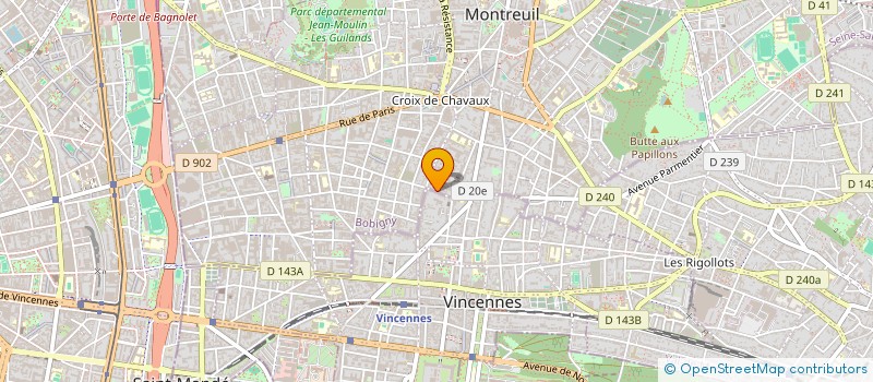 localisation de l'entreprise LA COMPAGNIE DU CHAT BLEU à MONTREUIL