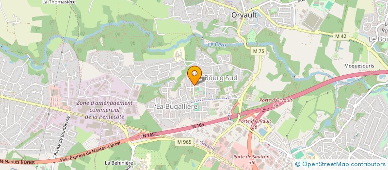 localisation de l'entreprise LA COMPAGNIE DU LION D OR à ORVAULT