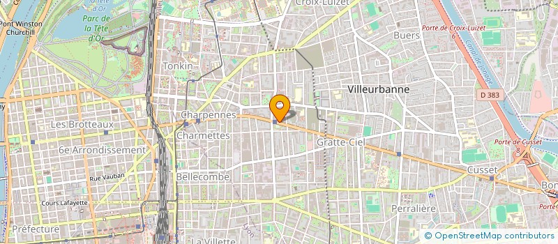 localisation de l'entreprise LA COMPAGNIE DU THEATRE SOCIAL  VILLEURBANNE