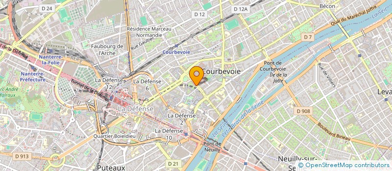 localisation de l'entreprise LA COMPAGNIE DU TREFLE à COURBEVOIE