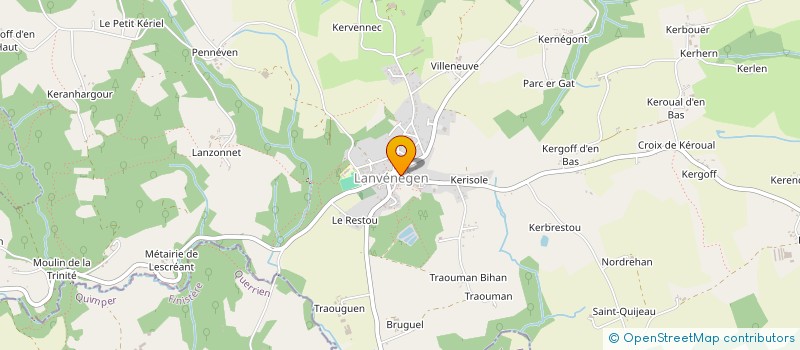 localisation de l'entreprise LA COMPAGNIE ECOUTE LE PARADIS  LANVENEGEN