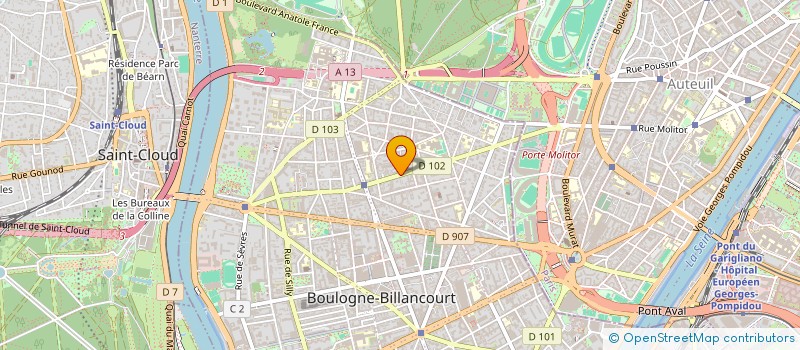 localisation de l'entreprise LA COMPAGNIE EUROPEENNE DE BONNEVILLE à BOULOGNE-BILLANCOURT