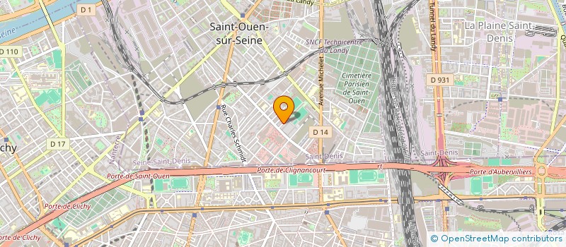 localisation de l'entreprise LA COMPAGNIE HAUT LES COEURS à SAINT-OUEN-SUR-SEINE
