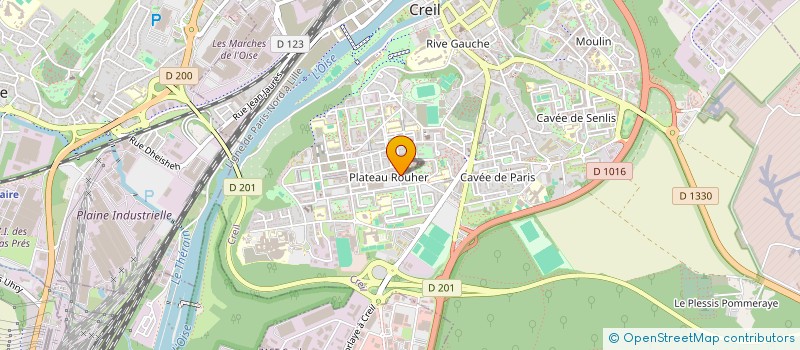 localisation de l'entreprise LA COMPAGNIE ISARIENNE DE COURTAGE EN FINANCEMENT ET ASSURANCES  CREIL