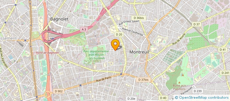 localisation de l'entreprise LA COMPAGNIE LES PETITES CAUSES à MONTREUIL