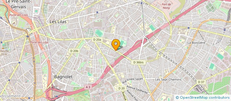 localisation de l'entreprise LA COMPAGNIE NEIGE AU SOLEIL ( NEIGE AU SOLEIL ) à BAGNOLET