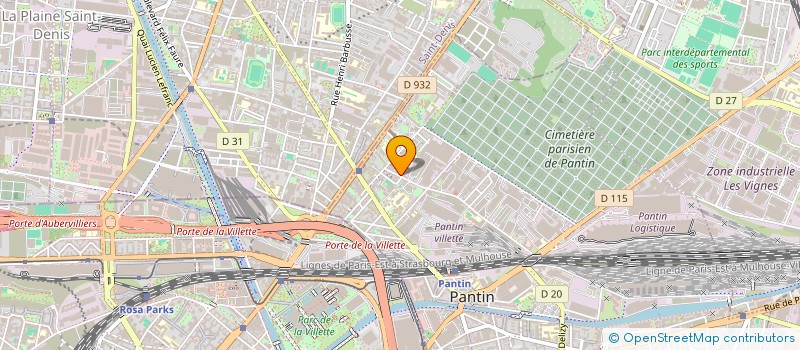 localisation de l'entreprise LA COMPAGNIE PARISIENNE DU BATIMENT  PANTIN