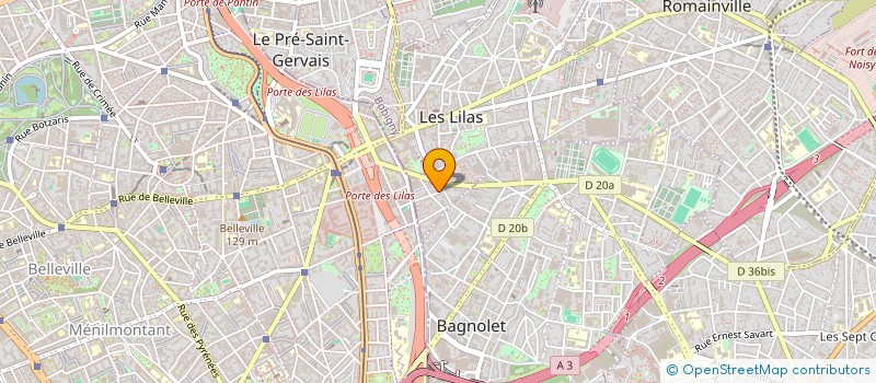 localisation de l'entreprise LA COMPAGNIE SOUS LES ARBRES à LES LILAS