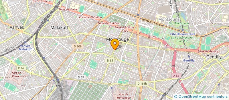 localisation de l'entreprise LA COMPAGNIE THEATRALE AU CHAT QUI DANSE   MONTROUGE