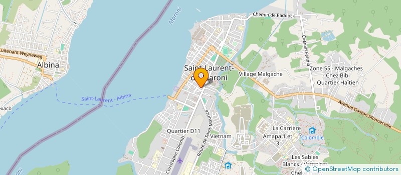 localisation de l'entreprise LA COMPAGNIE VOIX D'ICI à SAINT-LAURENT-DU-MARONI