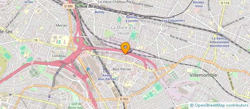 localisation de l'entreprise LA COMPOPHOTO IMPRIMERIE à ROSNY-SOUS-BOIS