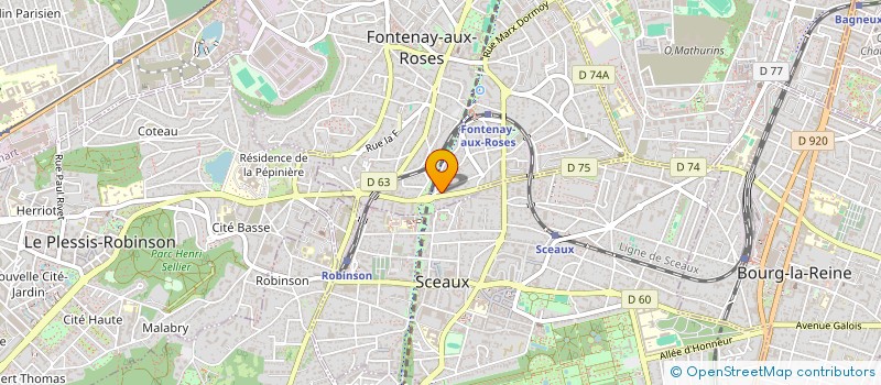 localisation de l'entreprise LA COMPTINE ASSOCIATION à FONTENAY-AUX-ROSES