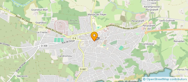 localisation de l'entreprise LA COMPTOIR DE LA PRESQU'ILE  CROZON