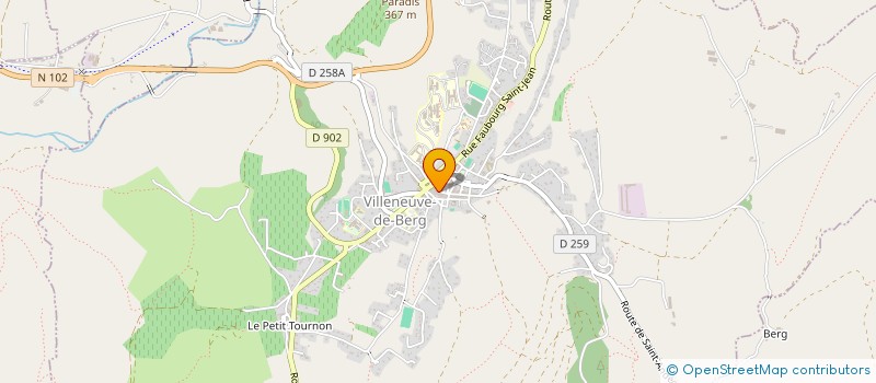 localisation de l'entreprise LA COMTESSE DU BLEUET  VILLENEUVE-DE-BERG