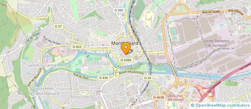 localisation de l'entreprise LA COMTOISE  MONTBELIARD