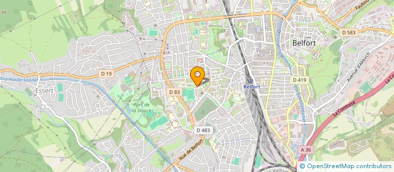 localisation de l'entreprise LA COMTOISE AUTOMOBILE à BELFORT