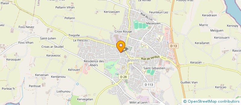 localisation de l'entreprise LA CONCIERGERIE DU PAYS DES ABERS  LANNILIS