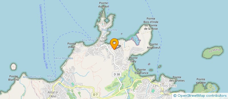 localisation de l'entreprise LA CONCIERGERIE MARTINIQUAISE à LES TROIS-ILETS