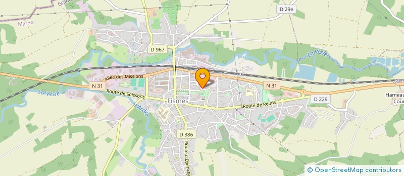 localisation de l'entreprise LA CONDUITE DE COOLY  FISMES