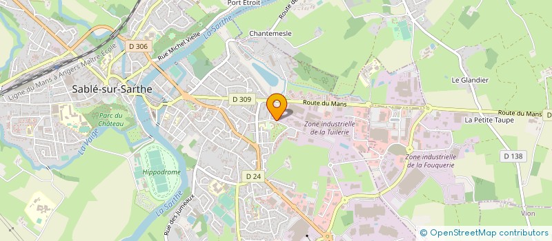 localisation de l'entreprise LA CONFECTION SARTHOISE à SABLE-SUR-SARTHE