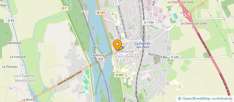 localisation de l'entreprise LA CONFISERIE DU PRIEURE SARL à LA CHARITE-SUR-LOIRE