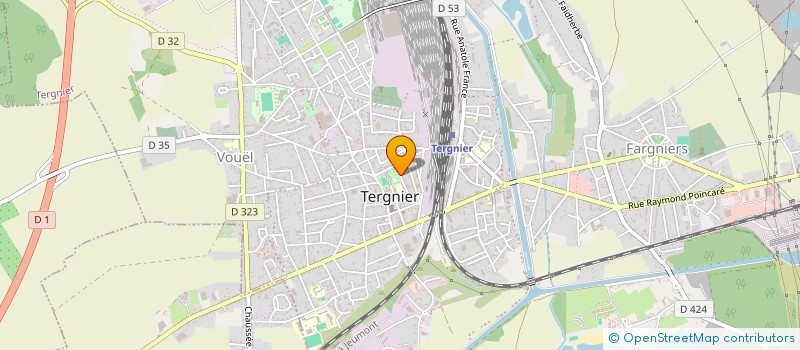 localisation de l'entreprise LA CONFRERIE DES MAQUEUX D SAURETS à TERGNIER
