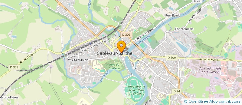 localisation de l'entreprise LA CONFRERIE DU PETIT DABLE DE SABLE  SABLE-SUR-SARTHE