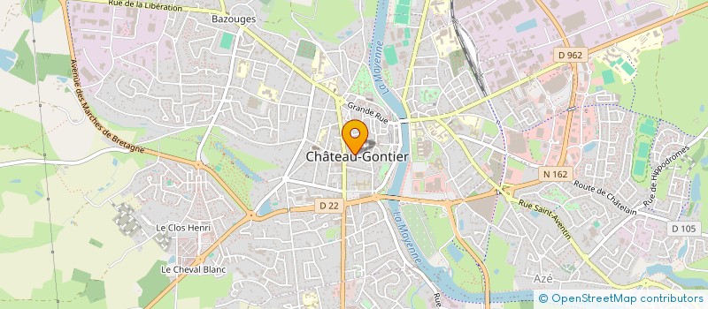 localisation de l'entreprise LA CONFRERIE DU VEAU DE CHATEAU-GONTIER  CHATEAU-GONTIER-SUR-MAYENNE