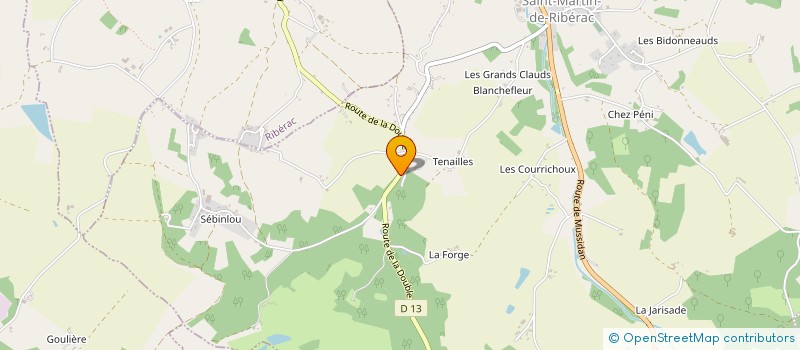 localisation de l'entreprise LA CONSCIENCE  SAINT-MARTIN-DE-RIBERAC