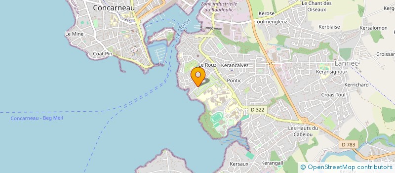 localisation de l'entreprise LA CONSERVERIE DE DOUARNENEZ  CONCARNEAU