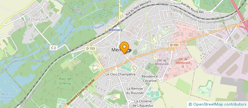 localisation de l'entreprise LA CONSTRUCTION à MENNECY