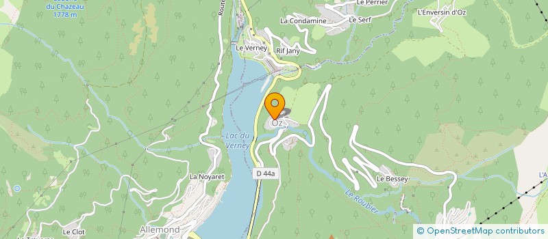 localisation de l'entreprise LA CONVIVIALITE D'OZ EN OISANS  OZ