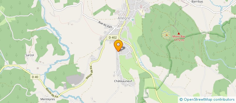 localisation de l'entreprise LA COOL ET VERTE  ALLEGRE